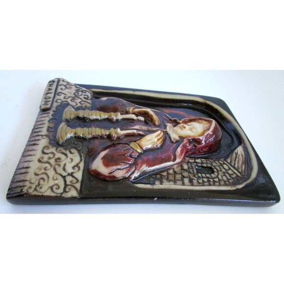 Shalom & Elan Israel Handcrafted Ceramic Plaque Woman Praying - The Peace Center - Picture 3 of 14
